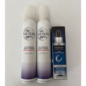NEW Nioxin 3D Density Defend Foam X2 + Night Density Rescue Set